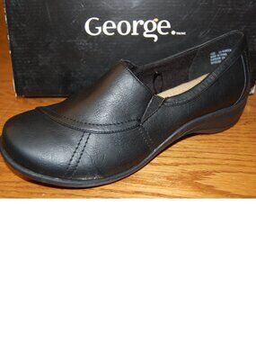 New George Doreen Black Memory Foam Lightweight Work Shoes Size 10.